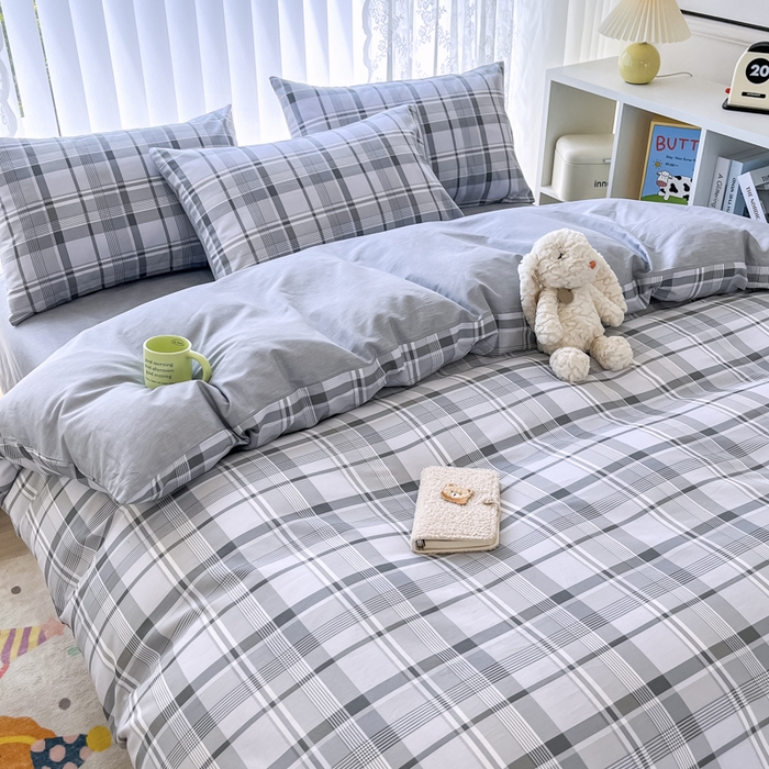 91家纺网 家纺一手货源 找家纺 世爵 2024新款12868全棉印花单品被套 伯格灰