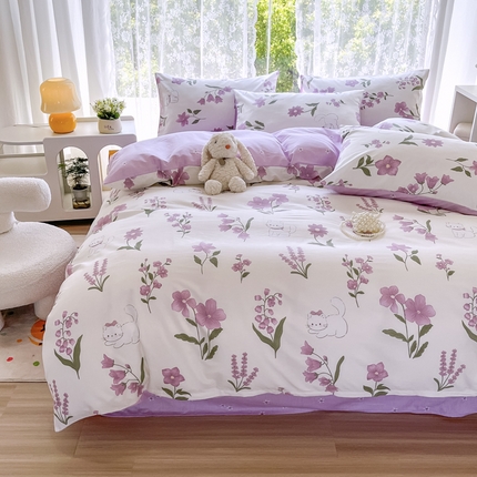 世爵 2024新款12868全棉印花单品被套 凯蒂猫-米