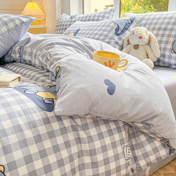 91家纺网 家纺一手货源 找家纺 世爵 2024新款12868全棉印花单品被套 恐龙世界