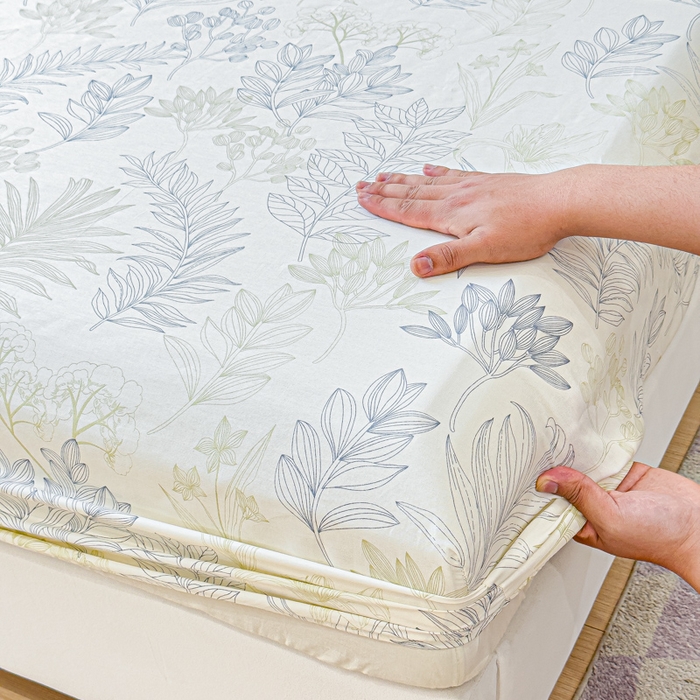 91家纺网 家纺一手货源 找家纺 感遇家纺 2024新款纯棉床单床笠枕套 床笠款-暗香