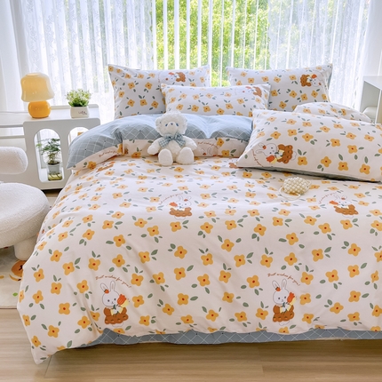 世爵 2024新款12868全棉印花单品被套 可爱萌免