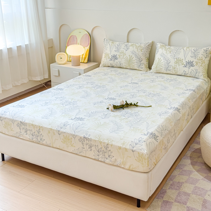 91家纺网 家纺一手货源 找家纺 感遇家纺 2024新款纯棉床单床笠枕套 床笠款-暗香