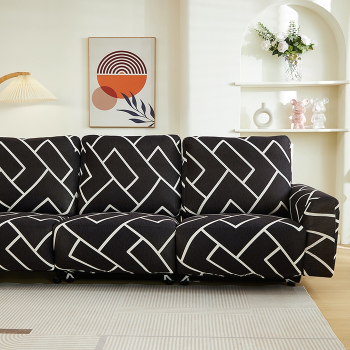 91家纺网 家纺一手货源 找家纺 逐日沙发套 2024新款牛奶丝印花-芝华仕沙发套 印花  芝华仕 迷宫