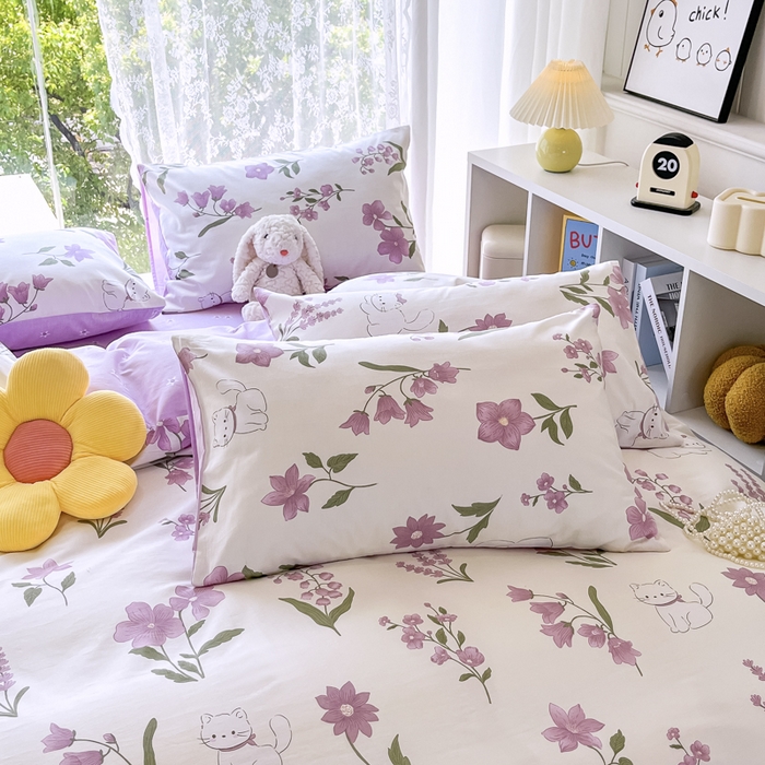 91家纺网 家纺一手货源 找家纺 世爵 2024新款12868全棉印花单品被套 凯蒂猫-米