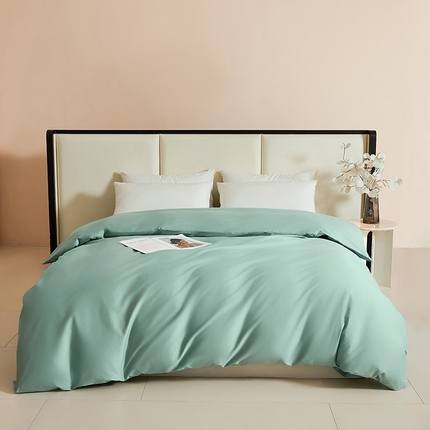 名优家纺 2024新款纯色13374高密全棉单被套 莫奈绿