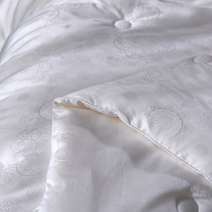 91家纺网 家纺一手货源 找家纺 朴罗 （ 原岚图） 2024新款提花55%含量大豆被 白色提花被