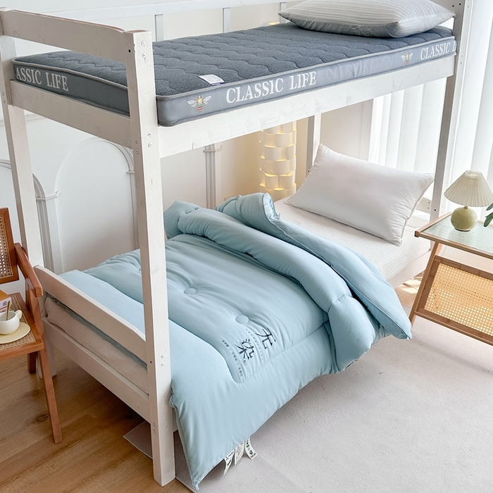 91家纺网 家纺一手货源 找家纺 招财狼家纺  2024新款水洗磨毛学生大豆被夏被春秋被多被芯被子 无染 水兰