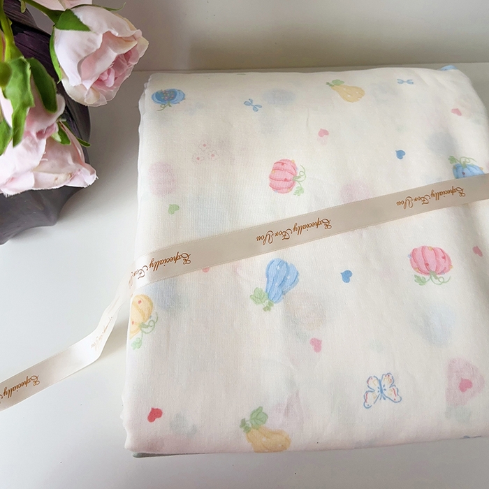 91家纺网 家纺一手货源 找家纺 麦伦家居 2024春夏新品全棉有氧双层纱印花系列四件套（叠拍图） 小南瓜