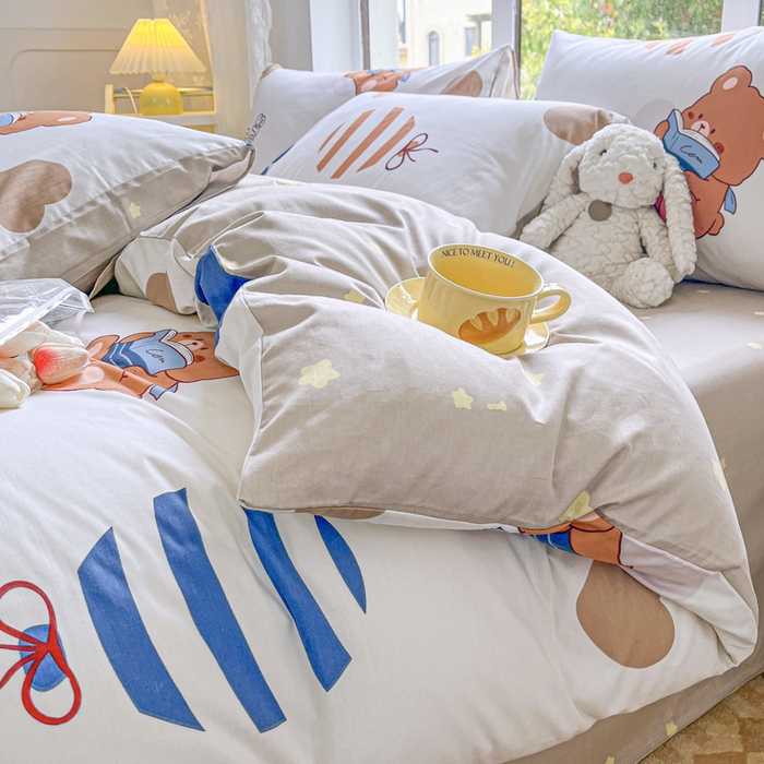 91家纺网 家纺一手货源 找家纺 世爵 2024新款12868全棉印花单品被套 度假时光