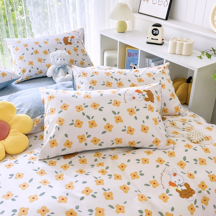 91家纺网 家纺一手货源 找家纺 世爵 2024新款12868全棉印花单品被套 可爱萌免