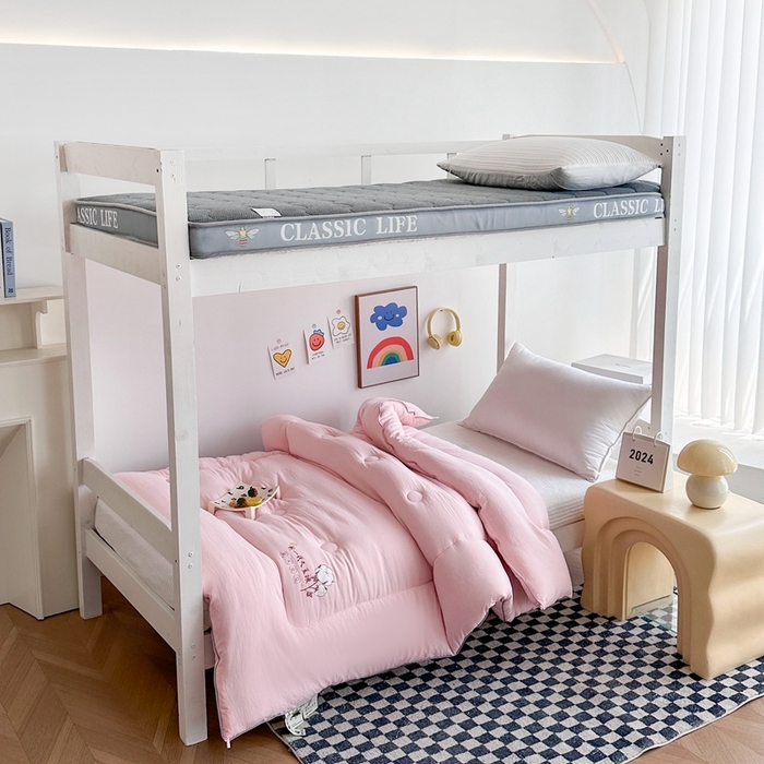 91家纺网 家纺一手货源 找家纺 招财狼家纺  2024新款水洗磨毛学生大豆被夏被春秋被多被芯被子 大豆被 玉色