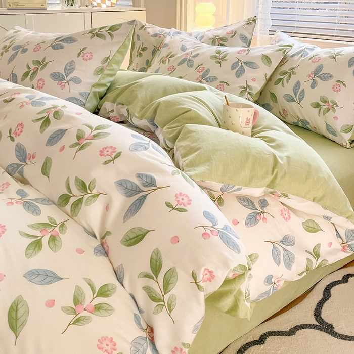 91家纺网 家纺一手货源 找家纺 世爵 2024新款12868全棉印花四件套 花样年华