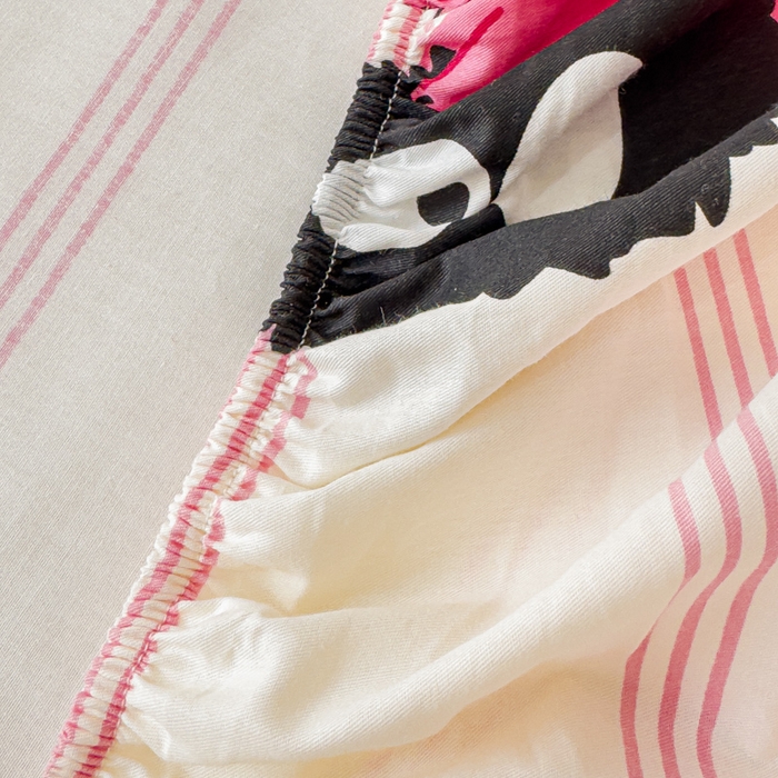 91家纺网 家纺一手货源 找家纺 感遇家纺 2024新款纯棉床单床笠枕套 床笠款-粉条小猫