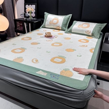 91家纺网 家纺一手货源 找家纺 （总）宜家坊 2024新款A类抗菌数码印花冰藤凉席