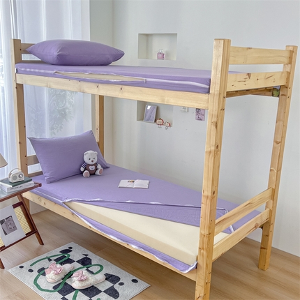 91家纺网 家纺一手货源 找家纺 （总）多品 2024新款水洗棉皱皱纱学生宿舍床垫套床褥套