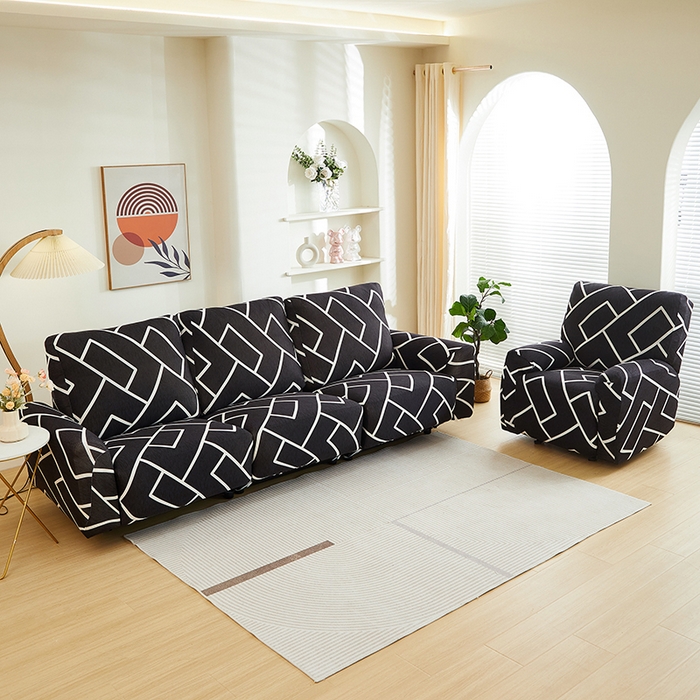 91家纺网 家纺一手货源 找家纺 逐日沙发套 2024新款牛奶丝印花-芝华仕沙发套 印花  芝华仕 迷宫