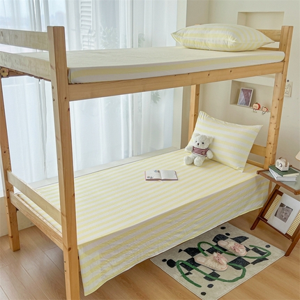 91家纺网 家纺一手货源 找家纺 （总）多品 2024新款水洗棉皱皱纱学生宿舍单床单