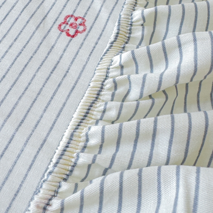 91家纺网 家纺一手货源 找家纺 感遇家纺 2024新款纯棉床单床笠枕套 床笠款-灰条猫咪