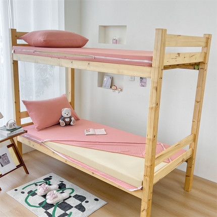 91家纺网 家纺一手货源 找家纺 （总）多品 2024新款水洗棉皱皱纱学生宿舍床垫套床褥套