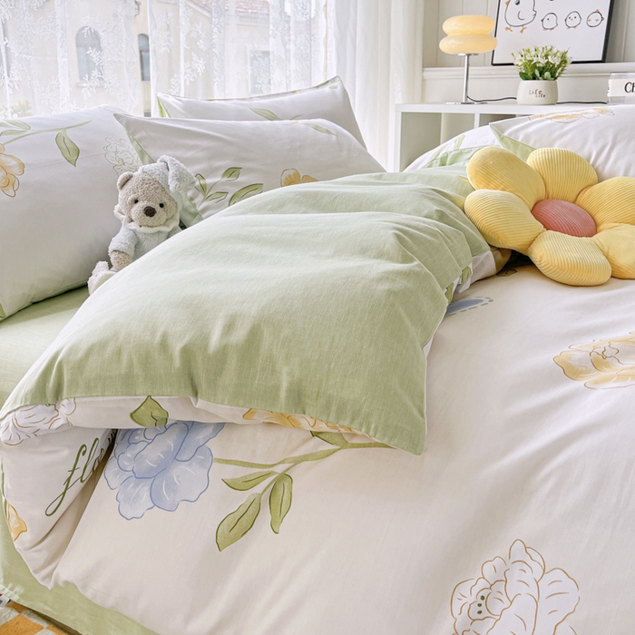 91家纺网 家纺一手货源 找家纺 世爵 2024新款12868全棉印花单品被套 静看花颜