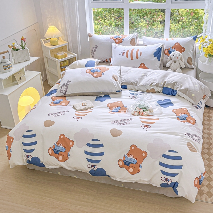 91家纺网 家纺一手货源 找家纺 世爵 2024新款12868全棉印花单品被套 度假时光