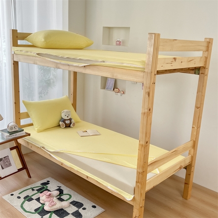 91家纺网 家纺一手货源 找家纺 （总）多品 2024新款水洗棉皱皱纱学生宿舍床垫套床褥套