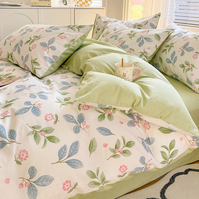 91家纺网 家纺一手货源 找家纺 世爵 2024新款12868全棉印花四件套 花样年华