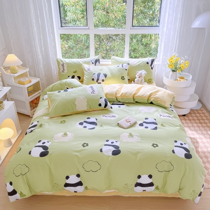 世爵 2024新款12868全棉印花四件套 熊猫