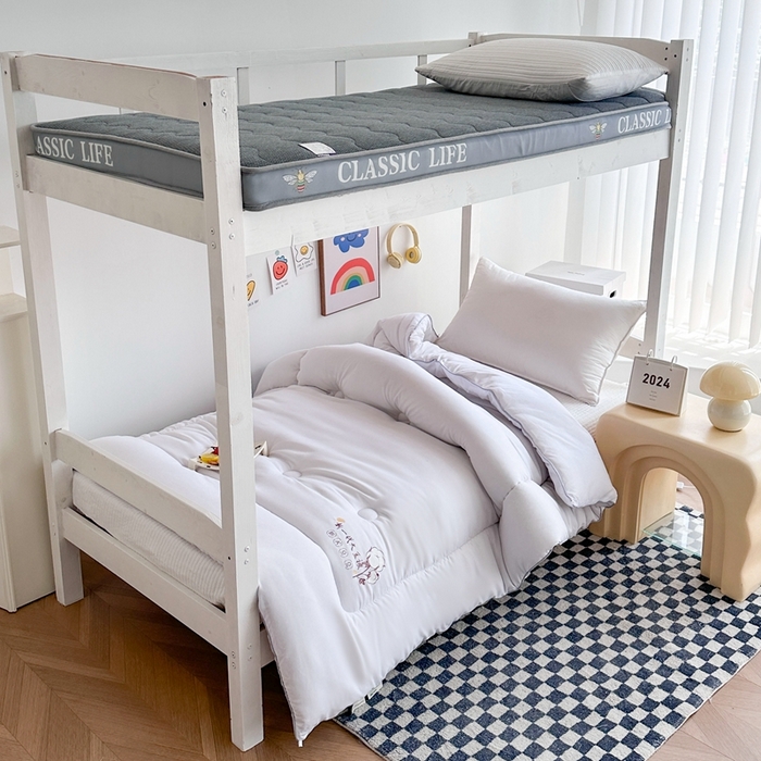 91家纺网 家纺一手货源 找家纺 招财狼家纺  2024新款水洗磨毛学生大豆被夏被春秋被多被芯被子 大豆被 白色