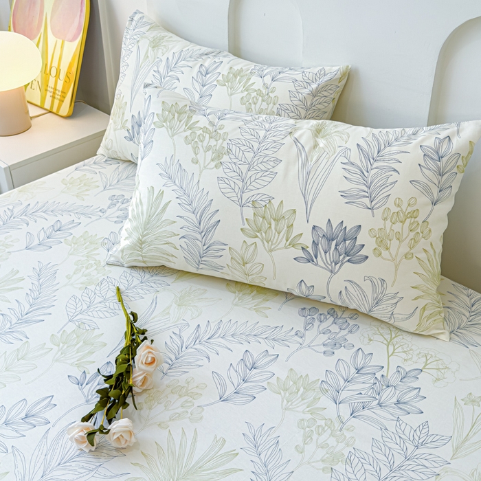 91家纺网 家纺一手货源 找家纺 感遇家纺 2024新款纯棉床单床笠枕套 床笠款-暗香