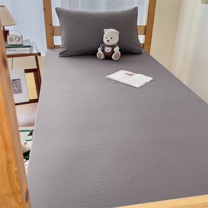 91家纺网 家纺一手货源 找家纺 （总）多品 2024新款水洗棉皱皱纱学生宿舍单床单