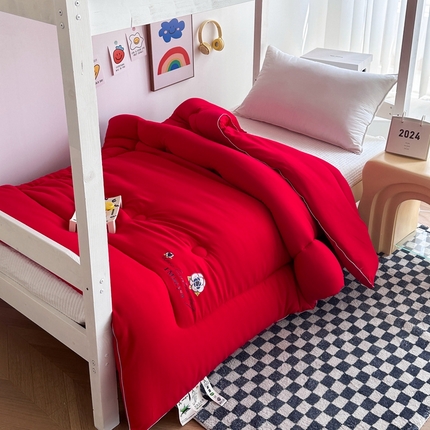 91家纺网 家纺一手货源 找家纺 （总）招财狼家纺  2024新款水洗磨毛学生大豆被夏被春秋被多被芯被子