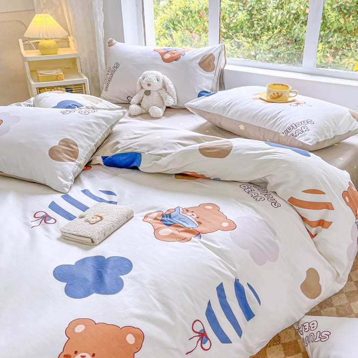 91家纺网 家纺一手货源 找家纺 世爵 2024新款12868全棉印花四件套 度假时光