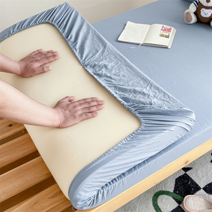 91家纺网 家纺一手货源 找家纺 （总）多品 2024新款水洗棉皱皱纱学生宿舍单床笠