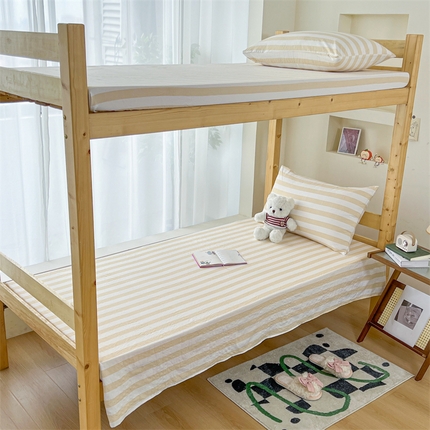 91家纺网 家纺一手货源 找家纺 （总）多品 2024新款水洗棉皱皱纱学生宿舍单床单