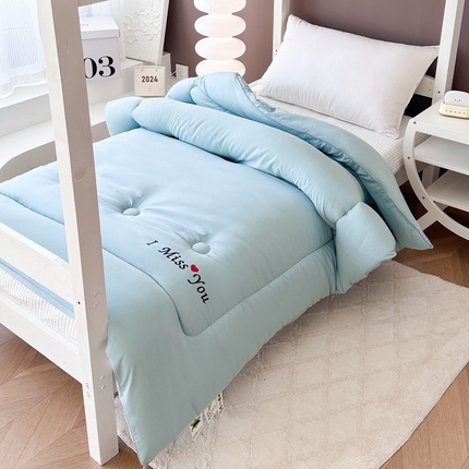 91家纺网 家纺一手货源 找家纺 （总）招财狼家纺  2024新款水洗磨毛学生大豆被夏被春秋被多被芯被子