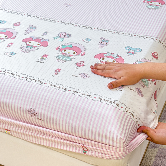 91家纺网 家纺一手货源 找家纺 感遇家纺 2024新款纯棉床单床笠枕套 床笠款-粉色甜心