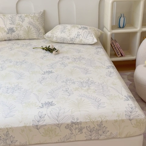 91家纺网 家纺一手货源 找家纺 感遇家纺 2024新款纯棉床单床笠枕套 床笠款-暗香