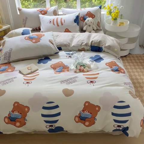 91家纺网 家纺一手货源 找家纺 世爵 2024新款12868全棉印花单品被套 度假时光