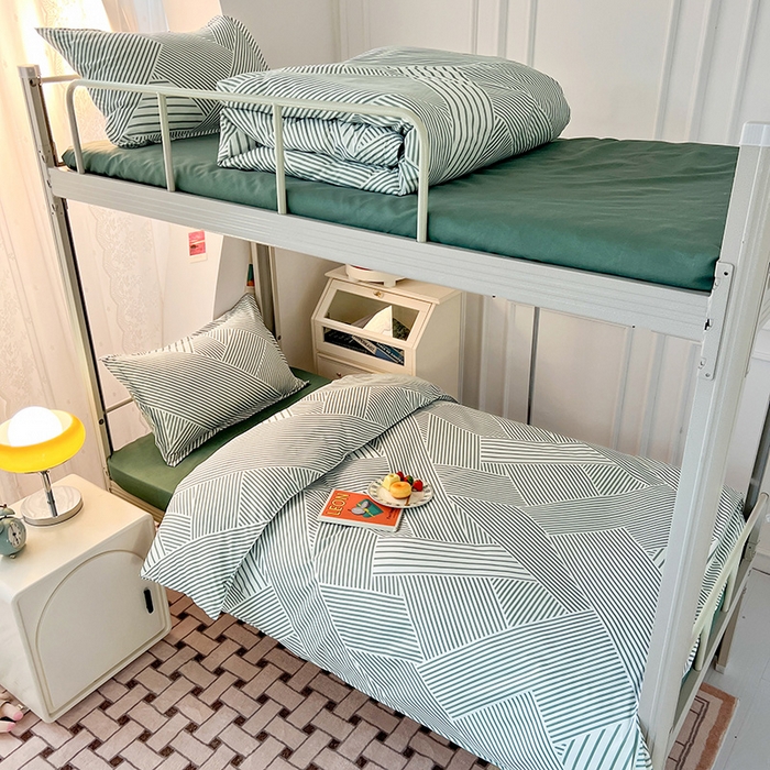 91家纺网 家纺一手货源 找家纺 港岛妹妹 2024新款芦荟棉印花四件套四件套学生床宿舍图 律动