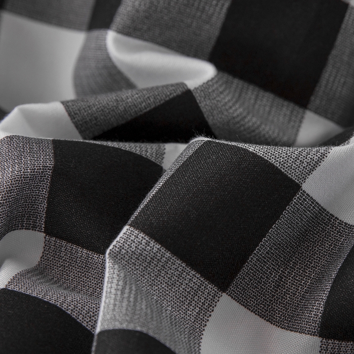 91家纺网 家纺一手货源 找家纺 港岛妹妹 2024新款芦荟棉印花单被套 黑白格