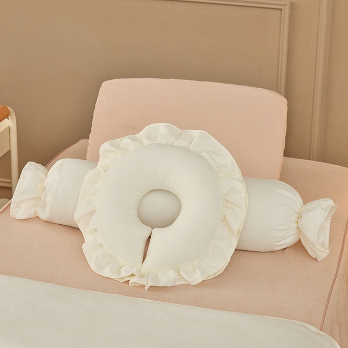 91家纺网 家纺一手货源 找家纺 不打烊家纺  (原春恩家纺) 2025新款贡棉美容床罩系列套件-艾米尔 艾米尔米白色拼驼色