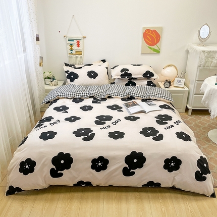 91家纺网 家纺一手货源 找家纺 港岛妹妹 2024新款芦荟棉印花单被套 赫本