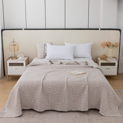 91家纺网 家纺一手货源 找家纺 （总）卡奥家纺 2025新款水洗全棉四层纱盖毯毛巾被夏凉被 