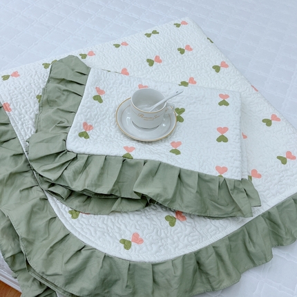 91家纺网 家纺一手货源 找家纺 暖居 2024新款夏季凉感云小棉森氧棉50棉50天丝床盖三件套 爱情气泡绿