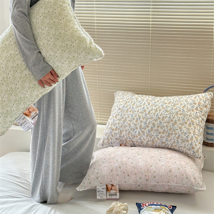 91家纺网 家纺一手货源 找家纺 （总）伟邦枕芯 2024新款韩式天丝花边舒软枕枕头枕芯