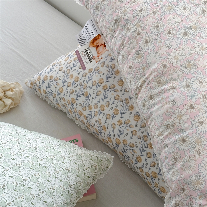 91家纺网 家纺一手货源 找家纺 （总）伟邦枕芯 2024新款韩式天丝花边舒软枕枕头枕芯