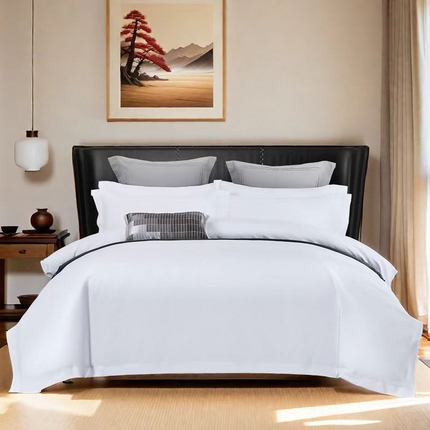 91家纺网 家纺一手货源 找家纺 （总）安力森/诚臻酒店用品 酒店布草共享布草酒店床品四件宾馆四件套民宿床品套件纯白耐洗耐漂