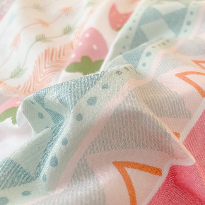 91家纺网 家纺一手货源 找家纺 港岛妹妹 2024新款芦荟棉印花四件套四件套学生床宿舍图 芝芝莓莓