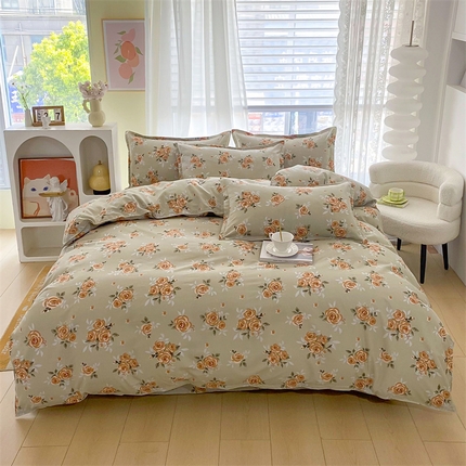 91家纺网 家纺一手货源 找家纺 （总）梵巢家纺 2025新款芦荟棉四件套和单品印花四件套 床笠款四件套